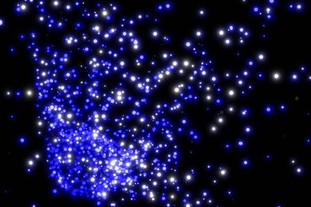 Beautiful colour of Abstract Particles on dark background images create by program 3D rendering.