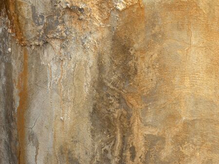 Old cement wall With dirt and rustの写真素材