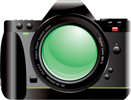 Digital Camera SLR with Lensのイラスト素材
