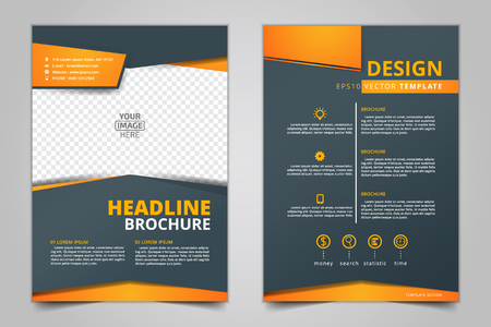 Abstract vector modern flyers brochure / annual report /design templates / stationery with white background in size a4のイラスト素材