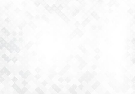 Abstract gray white background with squares. Mosaic. Geometric template.のイラスト素材