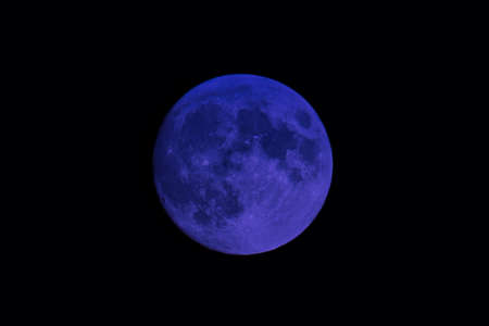 The full blue moon in summer time