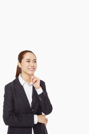 Businesswoman contemplatingの写真素材