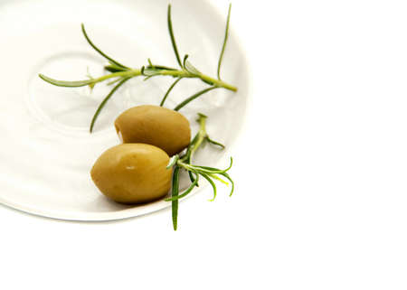 olives, white background, isolated, close upの写真素材