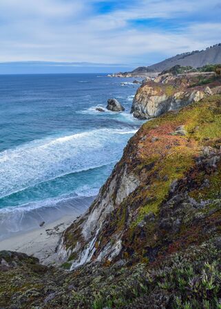 California Coastline as seen from Pacific Coast Highwayの写真素材