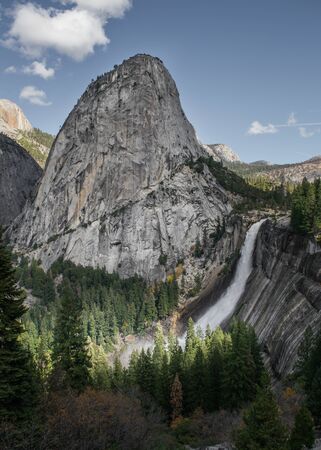 Liberty Cap & Neveda Falls Yosemite National Parkの写真素材