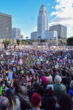 Women's March January 21st 2017 Los Angeles CAのeditorial素材