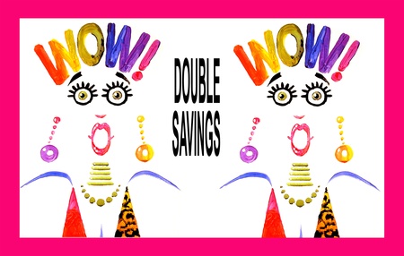 WOW! Great savingsの写真素材
