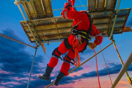 Demonstration sprinkle of high altitude safety week Thailand 2017のeditorial素材