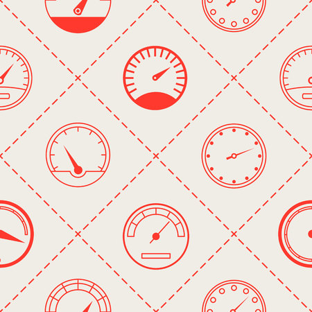 Seamless pattern with speedometers for your designのイラスト素材
