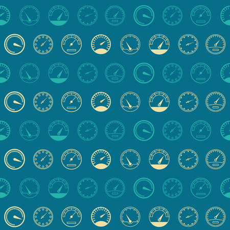 Seamless pattern with speedometers for your design