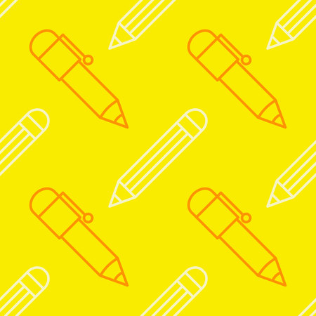 Seamless pattern with pen and pencil icons for your designのイラスト素材