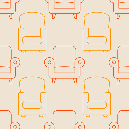 Seamless pattern with chair icons for your designのイラスト素材