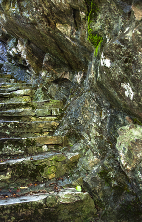stone steps carved in the rock