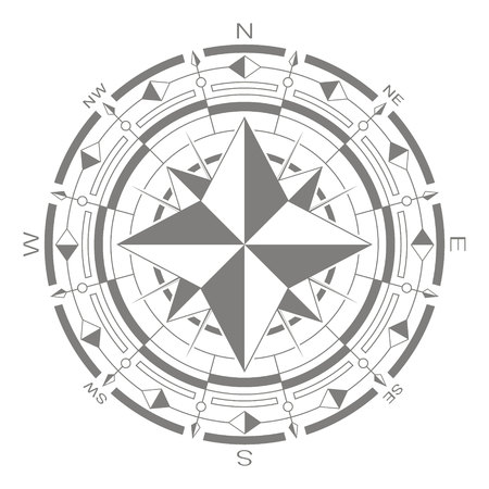 Vector icon with compass rose for your designのイラスト素材