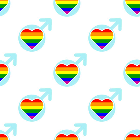 gay symbols patternのイラスト素材