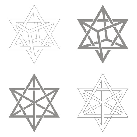 vector icon with Kabbalah symbol Merkaba for your designのイラスト素材