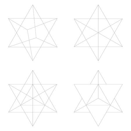 vector icon with Kabbalah symbol Merkaba for your designのイラスト素材