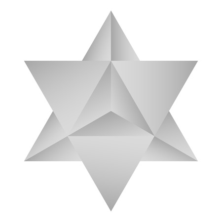 vector icon with Kabbalah symbol Merkabaのイラスト素材