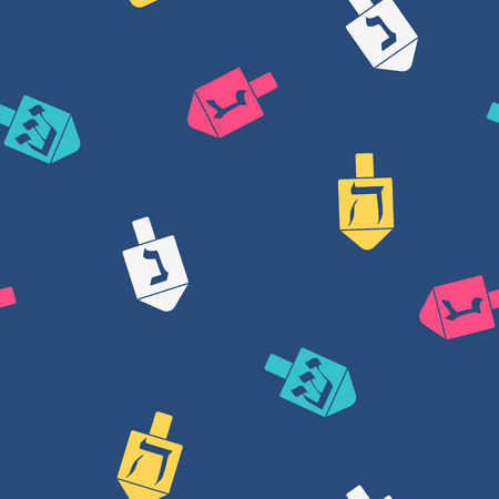 Seamless pattern with dreidel kabbalahのイラスト素材