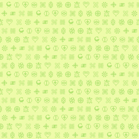 Seamless pattern with adinkra symbolsのイラスト素材