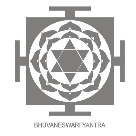 Bhuvaneswari Yantra Hinduism symbolのイラスト素材