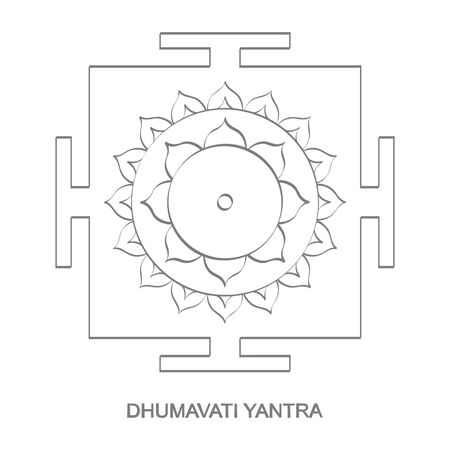 Dhumavati Yantra Hinduism symbolのイラスト素材