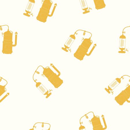 Seamless pattern with distillation apparatusのイラスト素材