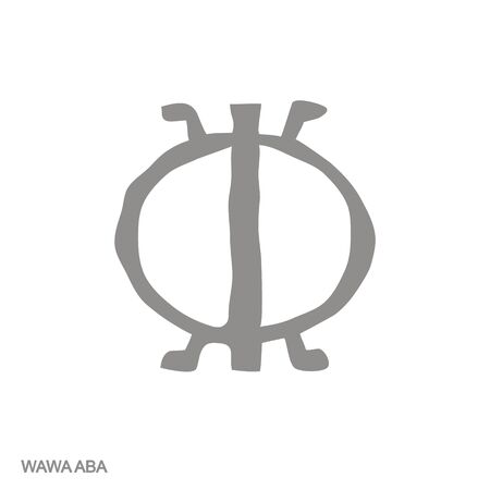icon with Adinkra symbol Wawa Abaのイラスト素材