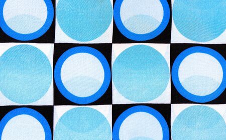 abstract fabric background with circles and squares