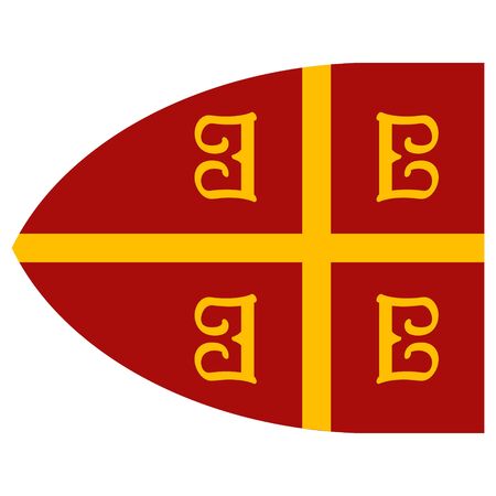 vector image with the Byzantine Imperial flagのイラスト素材