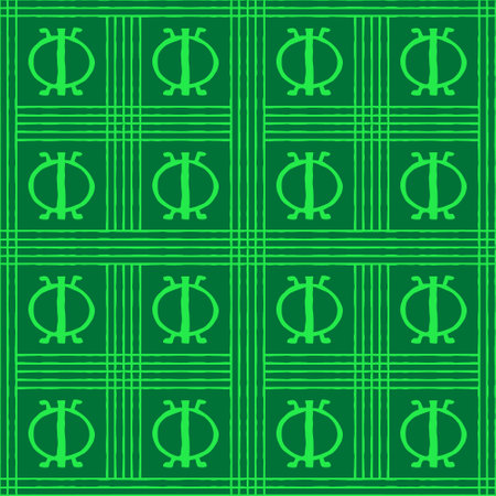 Seamless vector authentic fabric pattern with african adinkra symbols for your projectのイラスト素材