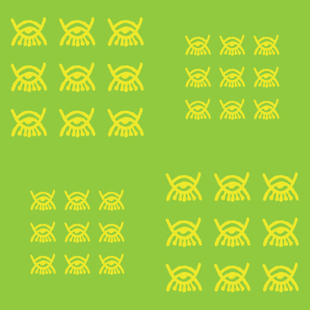 Seamless vector authentic fabric pattern with african adinkra symbols for your projectのイラスト素材