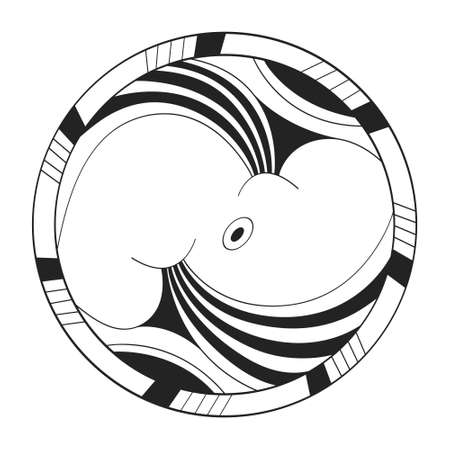 vector icon with symbol of Cucuteni â Trypillia culture ornaments for your projectのイラスト素材