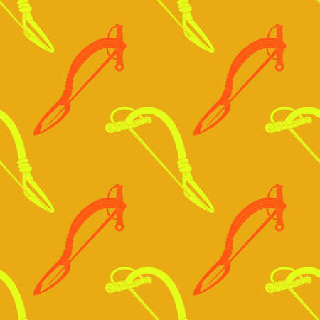 Seamless pattern with ancient brooch fibula for your projectのイラスト素材