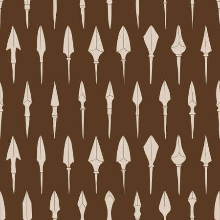 Seamless pattern with ancient Arrowheads for your projectのイラスト素材