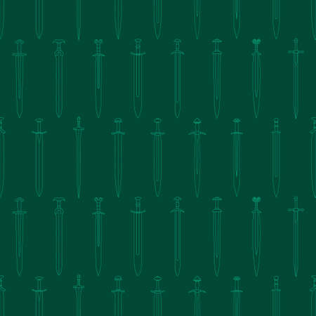 Seamless pattern with ancient swords for your projectのイラスト素材