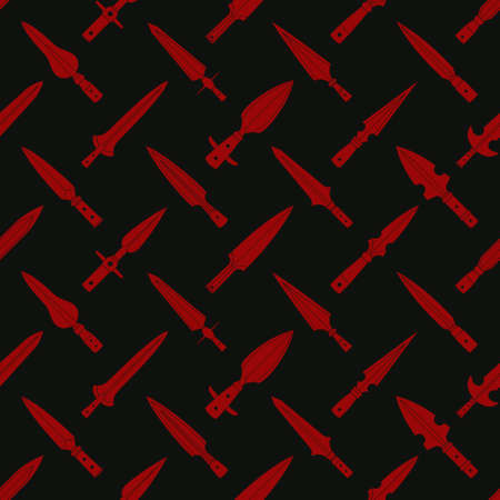 Seamless pattern with ancient spearheads for your projectのイラスト素材