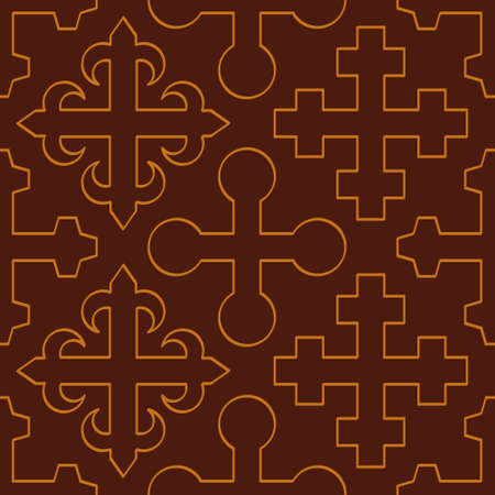 Seamless pattern with Medieval heraldic crosses for your projectのイラスト素材