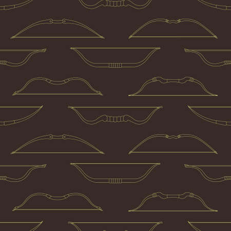 Seamless pattern with ancien tranged weapon bows for your projectのイラスト素材