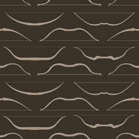 Seamless pattern with ancien tranged weapon bows for your projectのイラスト素材