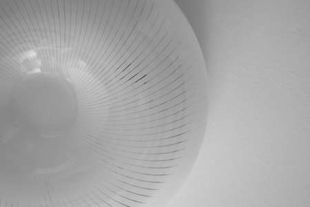 White lamps on a white ceiling. Space for inscription. Quality image for your projectの写真素材