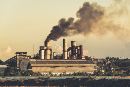 Smokestack in factoryのeditorial素材