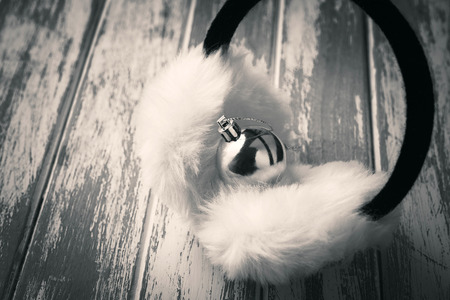 adstract christmas baubles black and whiteの写真素材