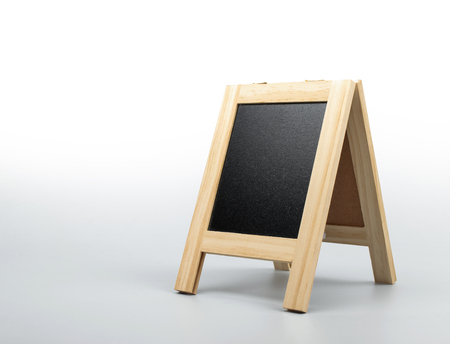 chalkboard, blackboard stand on clean background.の写真素材