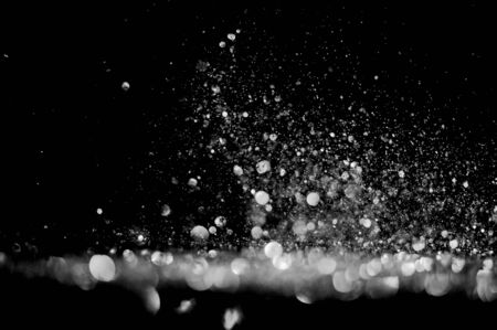 glitter lights grunge black and white background for graphic design resources.の写真素材
