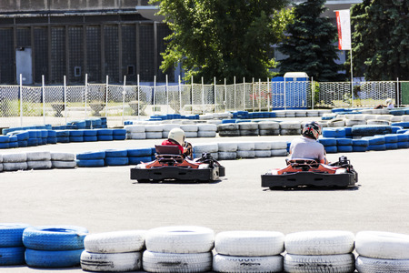 Sunday karting raceの写真素材