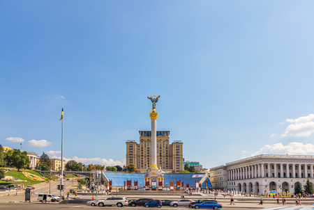Kiev, Ukraine - August 15, 2018: Square of Independence or Maidan in Kievのeditorial素材