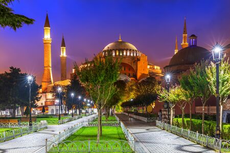 Hagia Sophia in Sultan Ahmet Square, Istanbul, Turkey.の写真素材