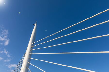 Metro Bridge Halic, the South tower in details, Istanbul.の写真素材